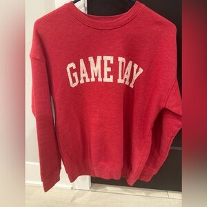 Vibrant Red 'Game Day' Women's Sweatshirt medium